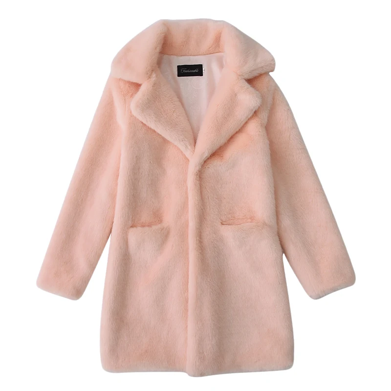 Пальто из искусственного меха зимнее пальто в Корейском стиле для женщин 2020