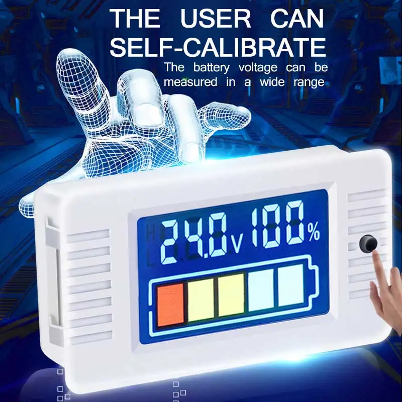 Тестер заряда батареи 0 100 в Автомобильный цифровой вольтметр измеритель емкости