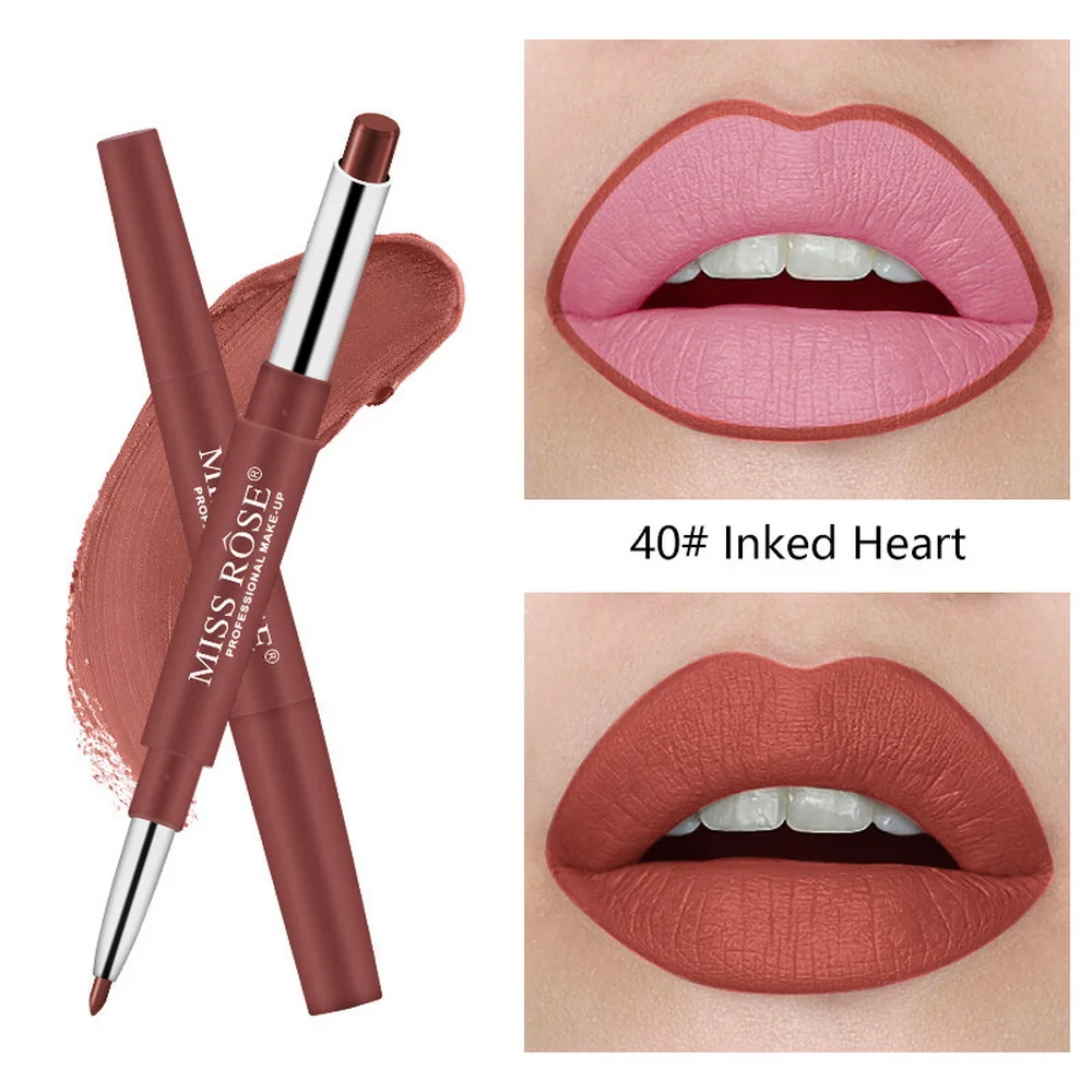 Матовая губная помада карандаш для губ водостойкие Пигменты с двойной головкой
