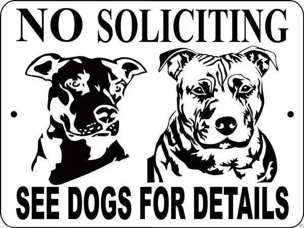 

Dozili No Soliciting Sign Pit Bull Dog Sign Pitbull Guard Dog Aluminum Nspb Metal 20X30 Tin Sign Plaque Wall Art Decor