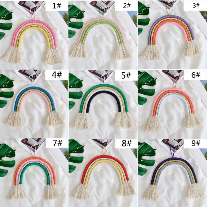 Радужный Плетеный орнамент ручной работы в скандинавском стиле - Цена: 893,02 руб.