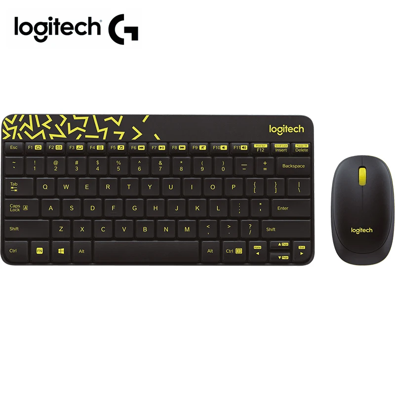 Logitech MK240 Nano Беспроводная клавиатура и мышь комбинированная компактная контурная
