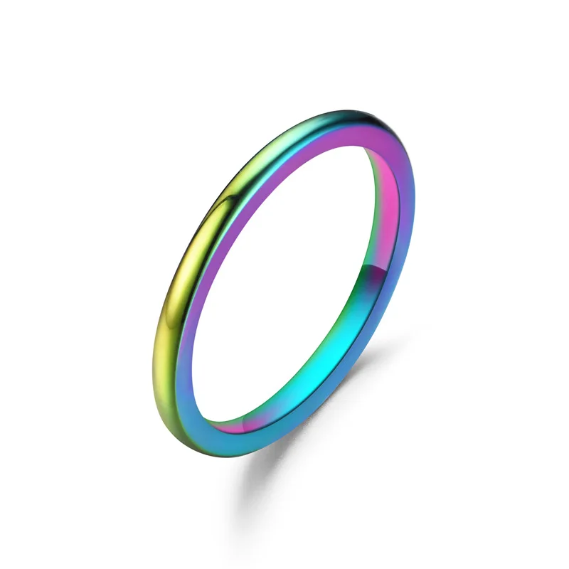 Простой 5 цветов нержавеющая сталь кольца из нержавеющей стали для женщин и