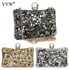 Женская вечерняя сумочка-клатч с кристаллами, серебро 2021 пробы