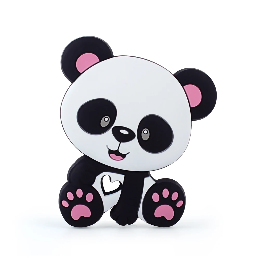 16 Pink-1pc Keep& grow Panda Силиконовые Прорезыватели для зубов, пищевое животное, подарок для прорезывания зубов, жевательные игрушки для малышей, аксессуары для грызунов - Цвет: 16 Pink-1pc