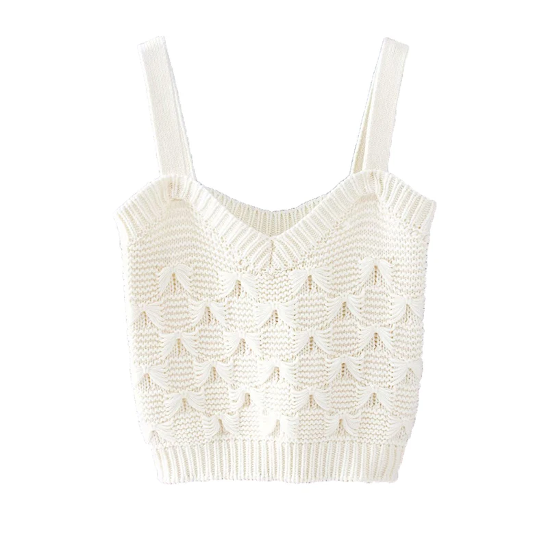 Винтажные женские белые вязаные топы 2020 летние модные блузки с бомбами Женская