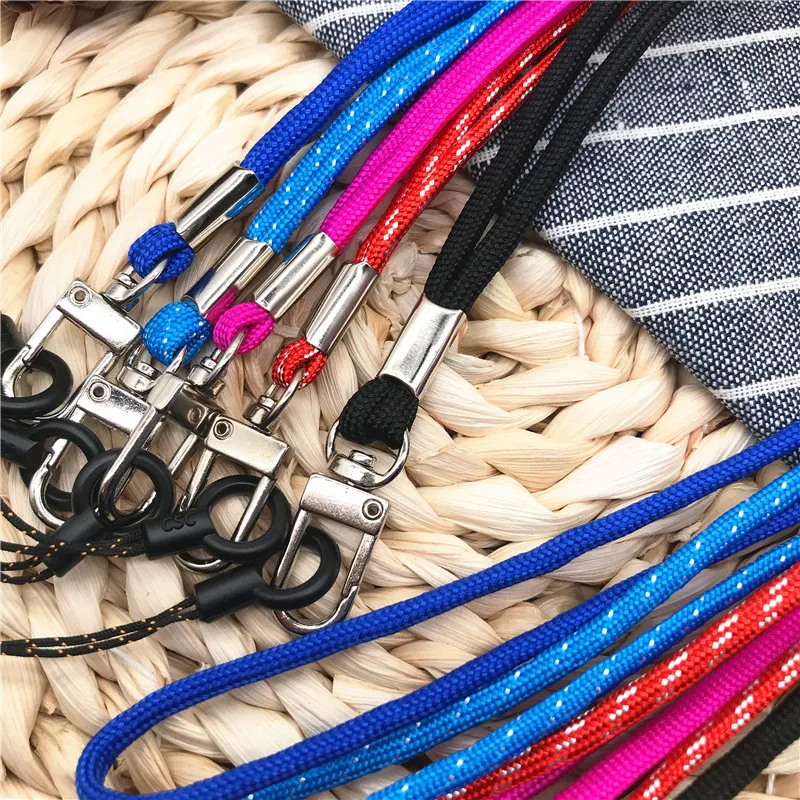 Нейлоновый шнур высокого качества плетеные круглые черные ремешки для ключей