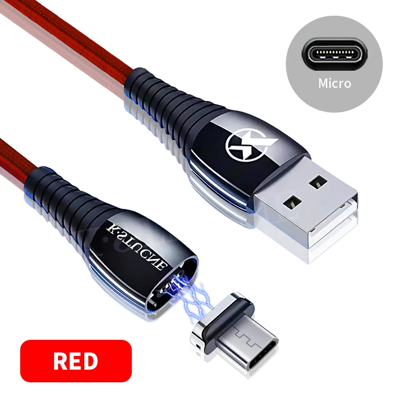 Магнитный зарядный кабель USB C для samsung S9 S8 Note 9 8 5A Быстрый Магнитный кабель Зарядное устройство 1 м 3A микро Тип usb C кабель для Xiaomi Redmi Note 5 7 - Цвет: Небесно-голубой