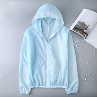 men women universal sunscreen jackets uv protection breathable long sleeved thin sunscreen hoodie ice silk clothe