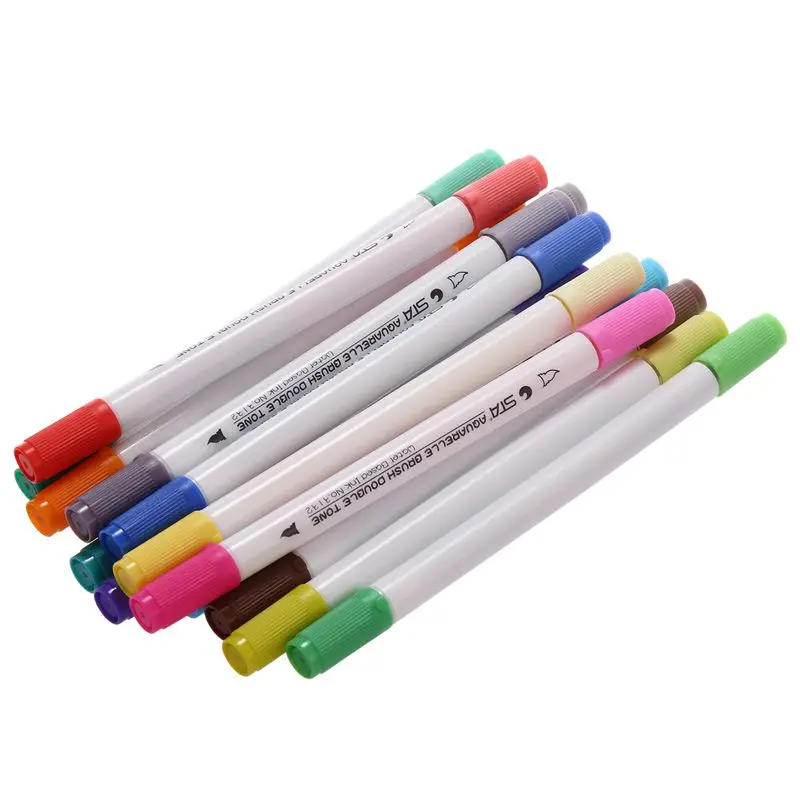 STA 3132 акварельные моющиеся двойные кисти маркеры 14 шт. Художественные товары