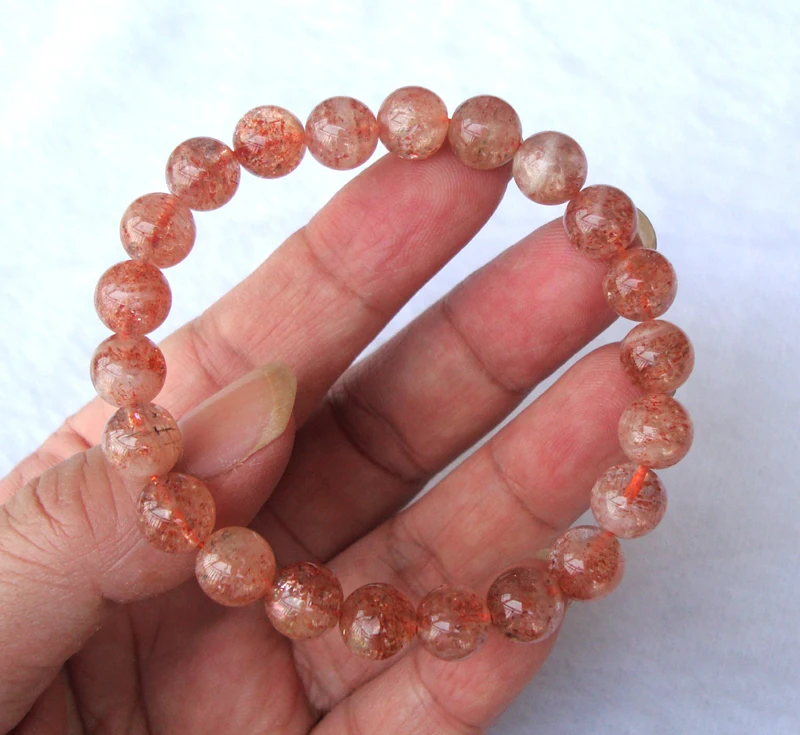 Free Shipping Natural Gold Sunstone Round 9mm Beads Bracelet Women Jewelry Accessories Weddings Parties Birthday Gift |