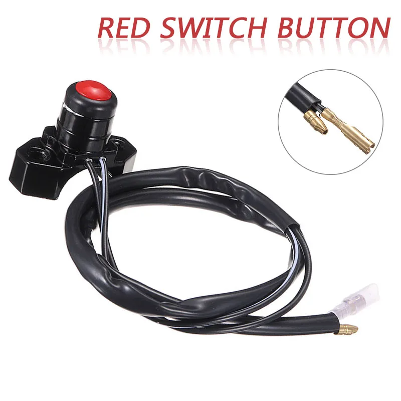 

1 шт. 22 мм черный алюминиевый руль мотоцикла кнопка запуска и остановки двигателя для скутера ATV Quad Pit Dirt Bike аксессуары