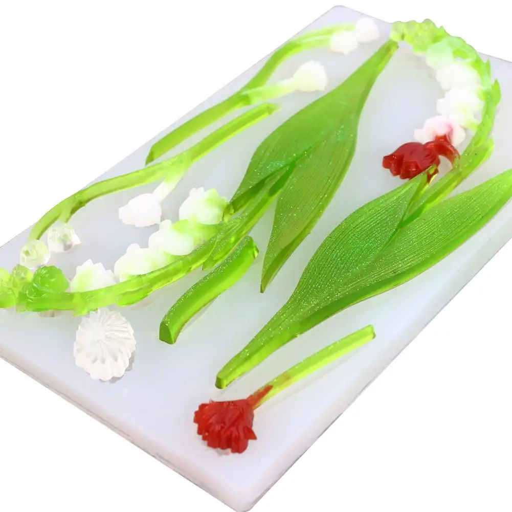 DIY колокольчик цветок орхидеи пресс форм 3D силиконовый декоративная форма