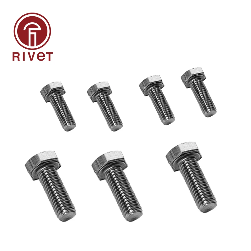 

304 A2-70 DIN933 ISO 4017 M3/M4/M5/M6 Stainless Steel Metric Thread External Outside Hex Hexagon Head Cap Screw Bolt 10/20 Pcs