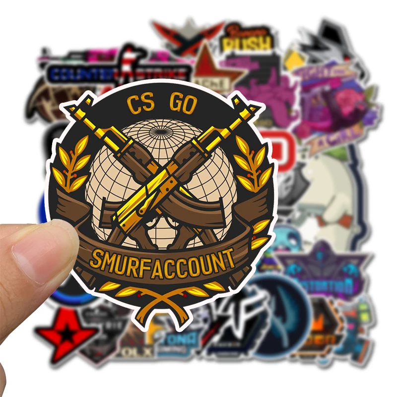 50 шт./партия наклейки CS GO s для игры в мотоцикл аниме мальчиков ноутбуков забавные