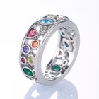 Изысканные кольца CAOSHI для женщин с разноцветным кубическим цирконием, модные танцевальные украшения для вечевечерние, горячая Распродажа