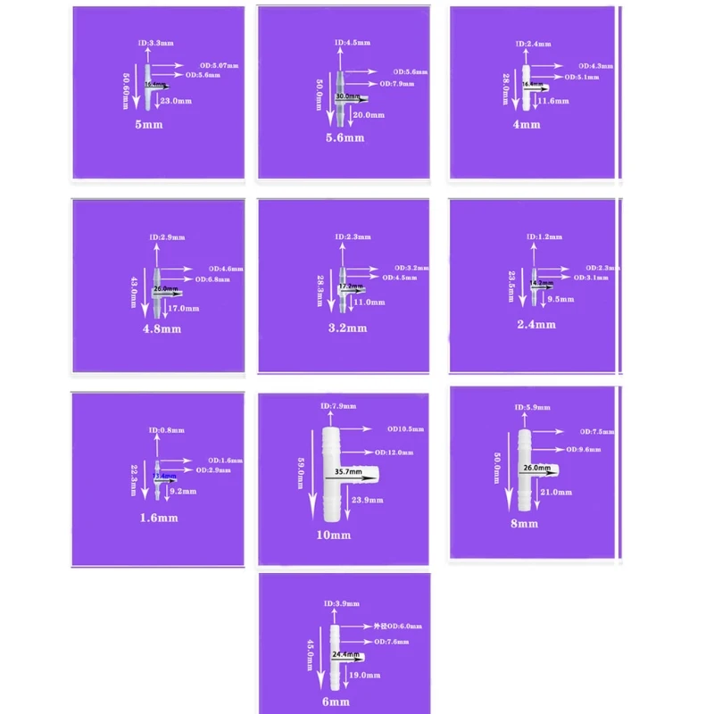Тройник 3-ходовой соединительный шланг пластиковый штуцер для шланга с