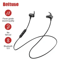 boltune earphone bluetooth wireless sport ipx7 waterproof earbuds ergonomic design neckband headphones with mic support aac sbc