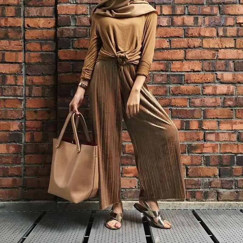 Мусульманские длинные штаны для женщин Арабский Пот высокая талия ОАЭ