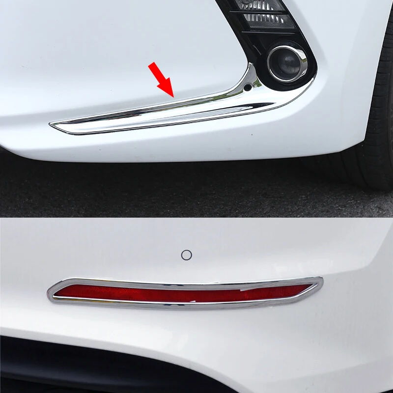 

For Hyundai Elantra 2016 2017 chrome front fog lights cover rear foglights trim Exterior decoration part Car-Styling accessory