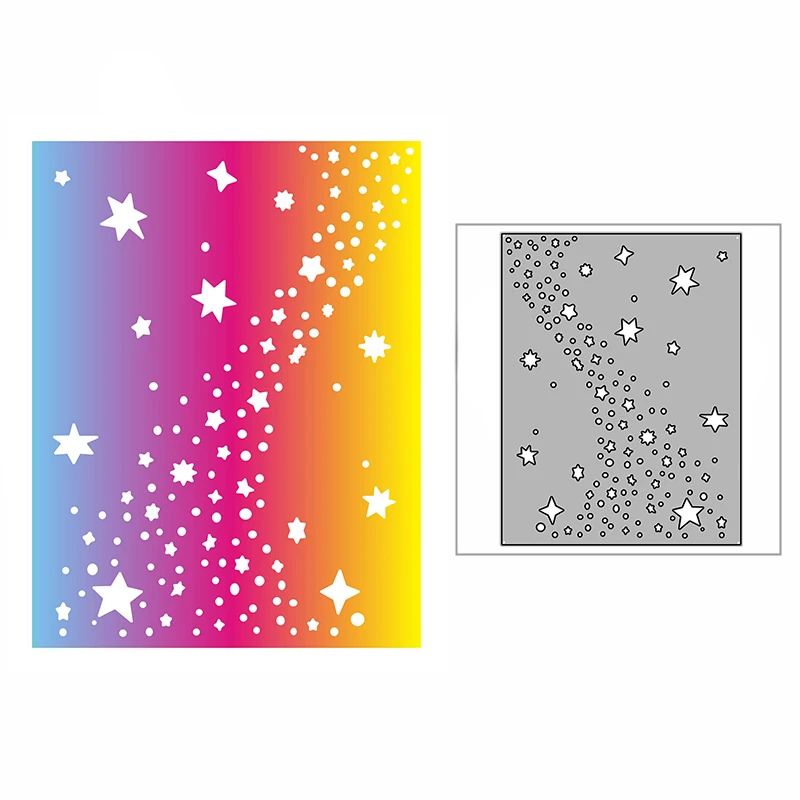 

New Milky Way Star Plate Craft Embossing Mold 2021 Metal Cutting Dies for DIY Decorative Scrapbooking Album Card Making No Stamp