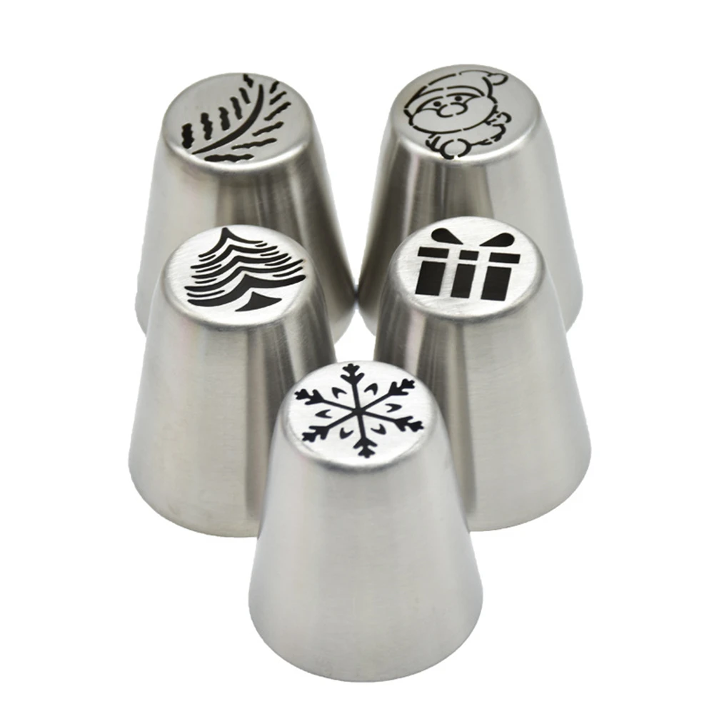 5 шт. Рождественская выпечка Toool из нержавеющей стали насадка для пирожных