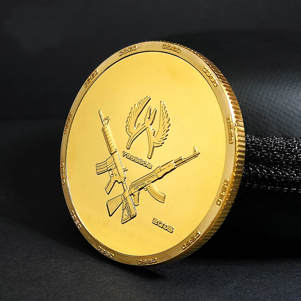 New Year Gifts CS GO Counter Strike Global Offensive Gold Silver Plated Collectable Coin Metal Collection Coins | Дом и сад