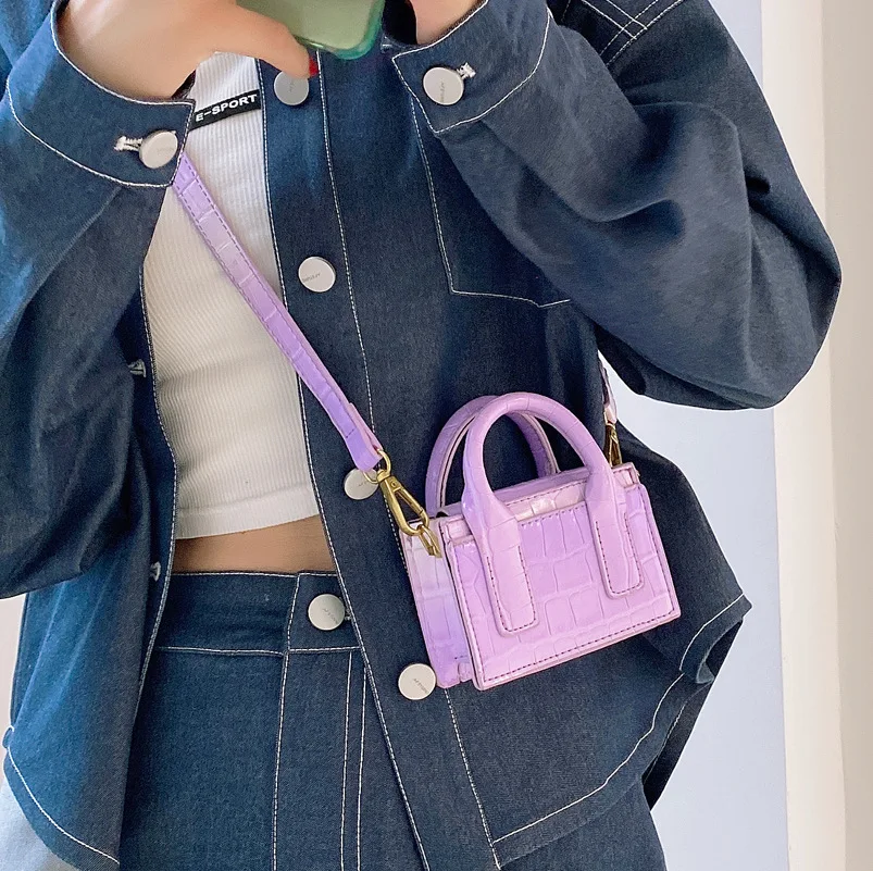 

Small Fresh Crocodile Pattern Handbag 2021 New Western Fashion Fashion Ladies Luxury Mini Shoulder Messenger Lipstick Bag Women