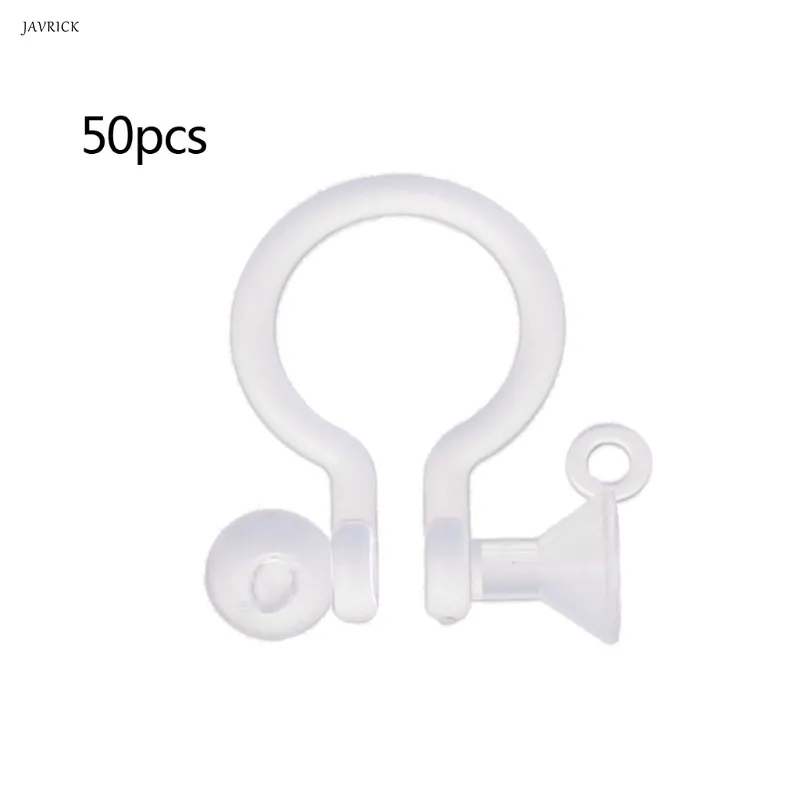 JAVRICK 50 шт. невидимые полимерные серьги клипсы полимерная серьга s Аксессуары для