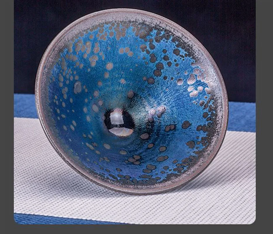 JZ0113 2 восточные чайные чаши Tenmoku чашки для периода ручная работа великолепные