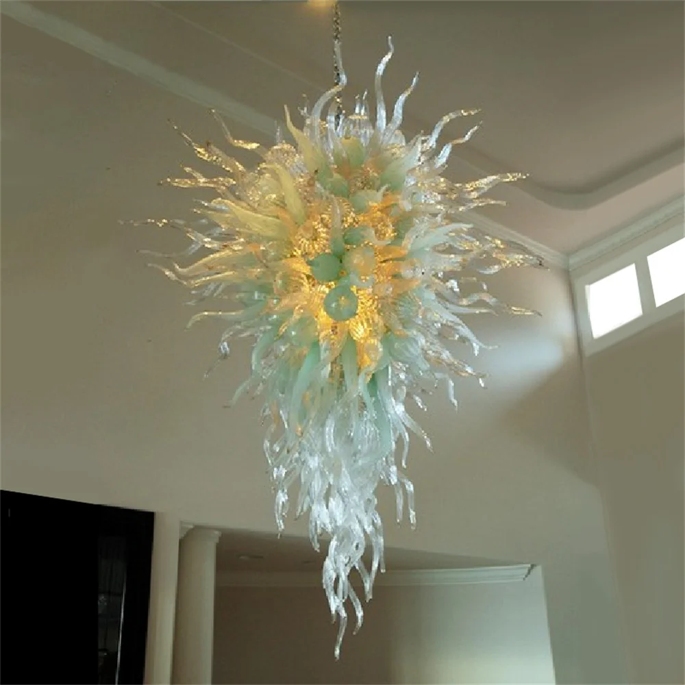

Hand Blown Glass Pendant Lamp Crystal Light Modern Art Deco Dale Chihuly Style Murano Chandelier Italy Designed