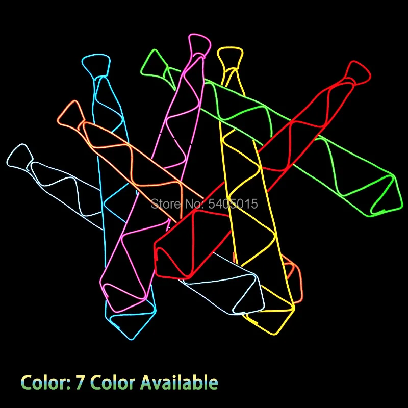 

Hat sales Glow Party Supplies 10 Colors Choose Flashing Tie with DC3V Steady on Rave Party Props For Holiday DIY Decoration