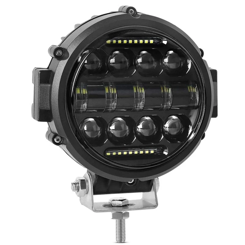 

Круглый светодиодный рабочий светильник, 60 Вт, прожектор с комбинированным лучом, светодиодсветильник дневные ходовые огни, для внедорожников, для грузовиков, внедорожников