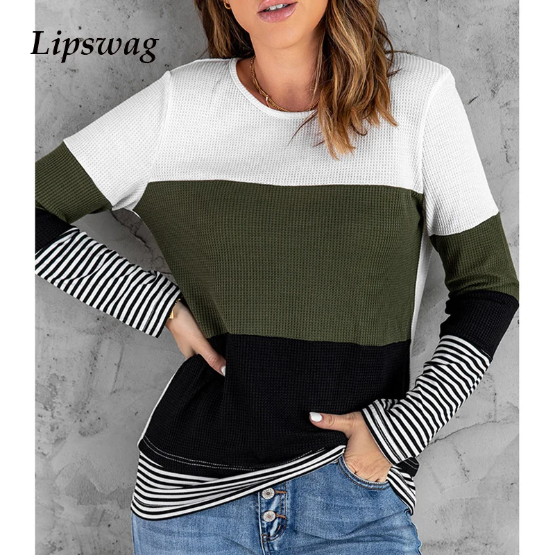

Shiying European and American Striped Sweater Women's Autumn and Winter New Fashion Round Neck Long-sleeved Pullover Women's