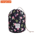 Горячая Распродажа Новая круглая водонепроницаемая сумка для макияжа портативная дорожная косметичка органайзер для женских туалетных принадлежностей Многофункциональная портативная косметичка