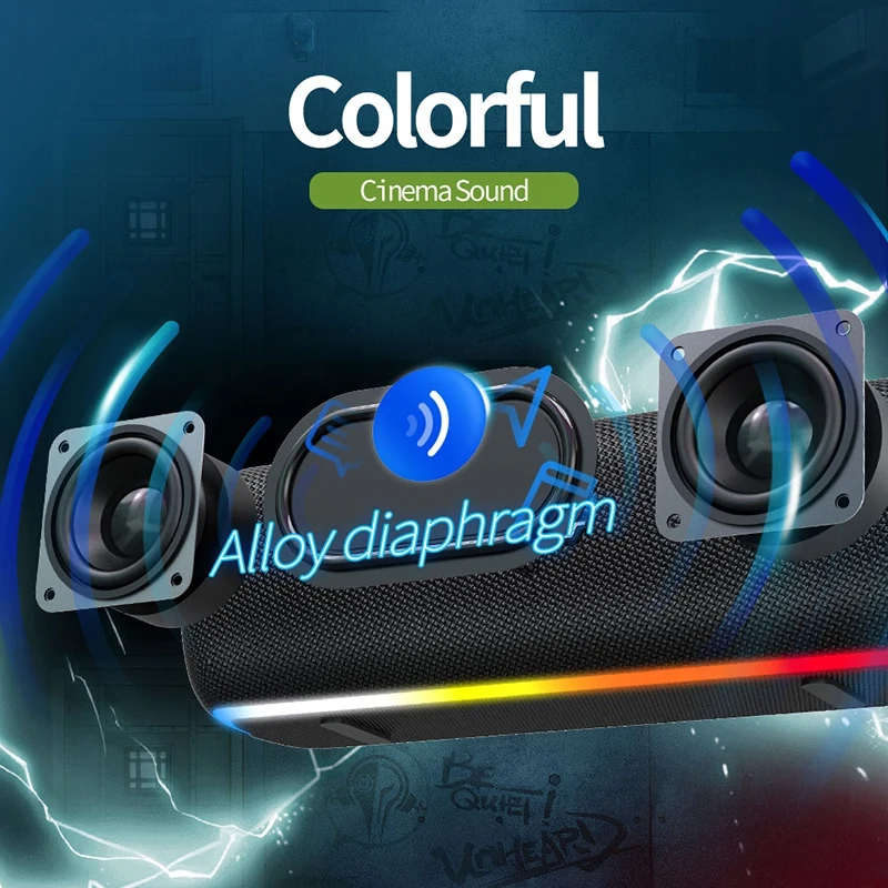 

Dropshipping Wireless Bluetooth Speaker Portable Outdoor Home Small Audio Colorful Flow Light Effect