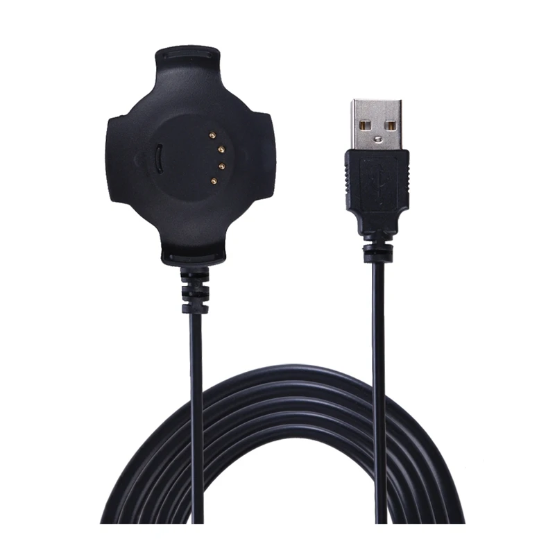 Черное зарядное устройство с USB-кабелем для зарядки и передачи данных 5 В/300 мА