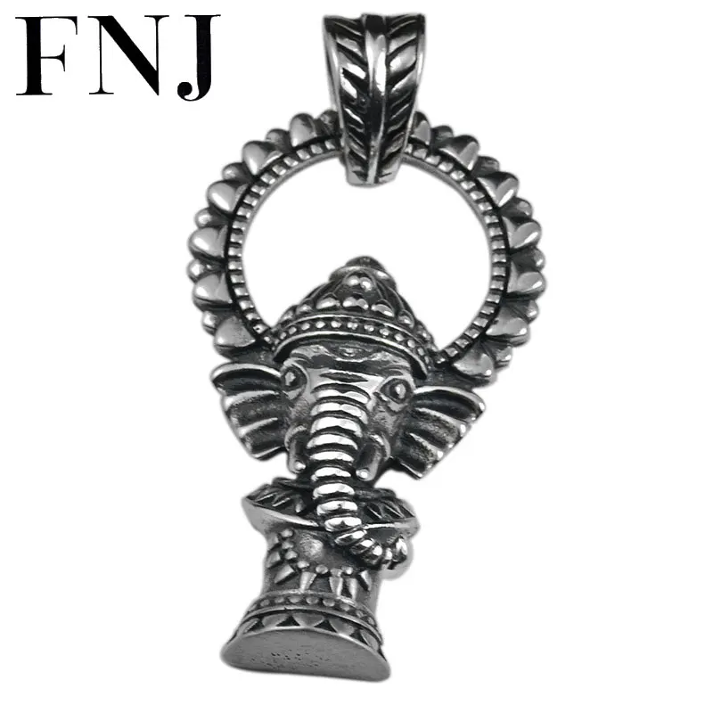 

FNJ 925 Silver Pendant Animal Elephant Lucky Original Pure S925 Thai Silver Pendants for Jewelry Making Men Women