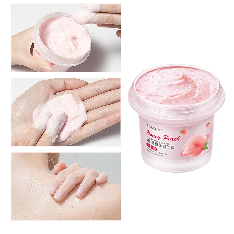 Сладкий персик нежный скраб для тела арбутин улучшает шероховатость увлажняющий