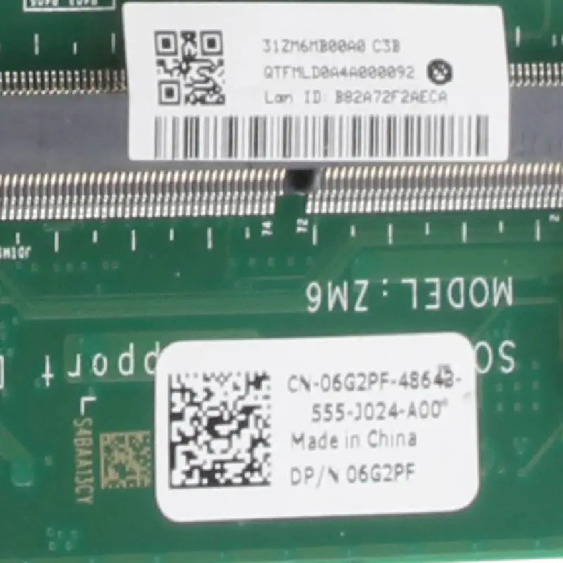 CN-06G2PF 06G2PF материнская плата для ноутбука DELL Inspiron 11 3000 3138 Celeron N2830 DA0ZM6MB6C0 SR1W4 |
