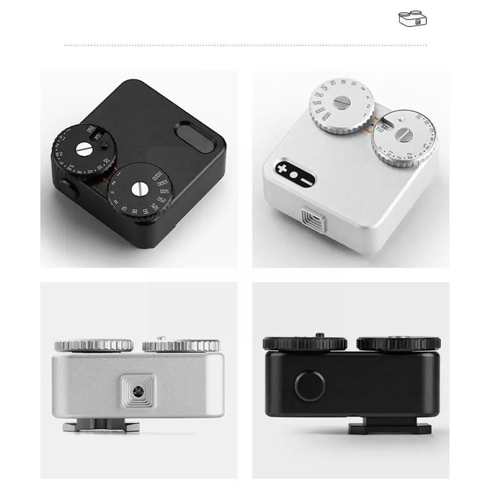 

Type Exposure Meter D Hot Shoe Light Meter For Dual Lens Camera 120/135 Range Finder For Black Silver Color Su T9b5