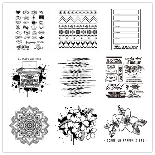 Французские прозрачные штампы для скрапбукинга/изготовления открыток/детские