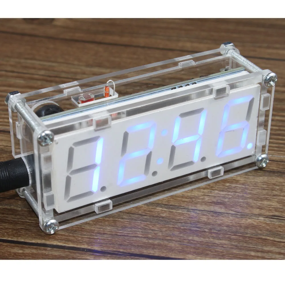 4 значный DIY светодиодный электронный микроконтроллер часов 0 8 дюйма цифровые