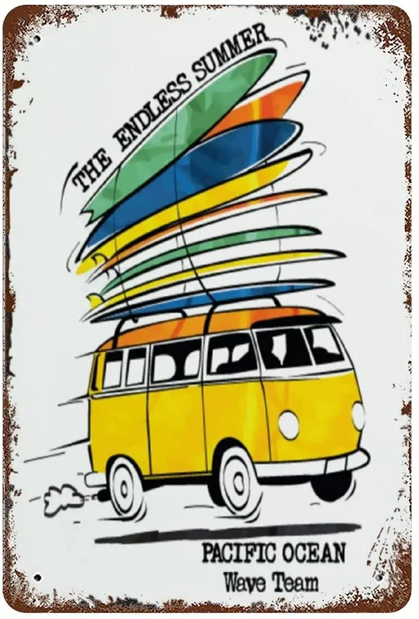 JEFCY Бесконечное лето Декор для дома Настенная табличка из винтажного металла для паба и бара Декоративный алюминиевый плакат.