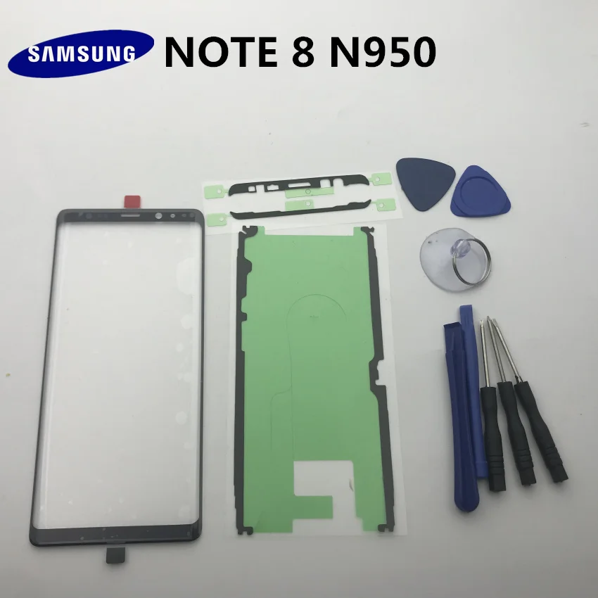 NOTE8, новинка,, для samsung Galaxy NOTE 8, N950, N950F, Задняя стеклянная крышка, задняя крышка, крышка батареи, дверь+ передняя стеклянная линза+ клей+ Инструменты