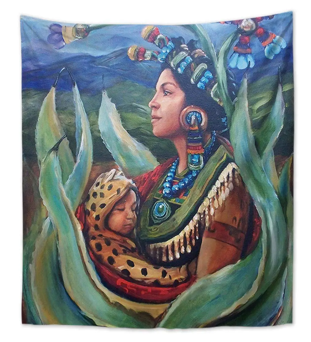 

Mexican Hispanic Art Wall Hanging Tapestry Rustic Wall Art Home Decor
