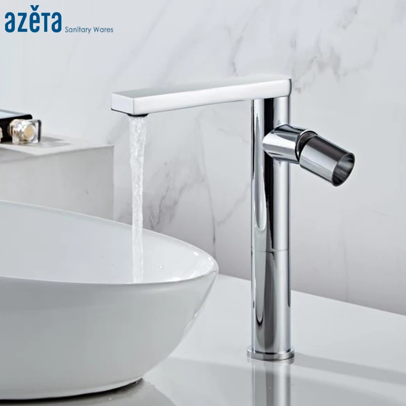 

Azeta Modern Style Basin Faucet Chrome Brass Faucet Deck Mounted Basin Sink Mixer Tap Bathroom Washbasin Mixer Crane AT7306H