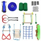 Набор для скалолазания, детская трапециевидная лестница, препятствия, 40 дюймов, 9 аксессуаров