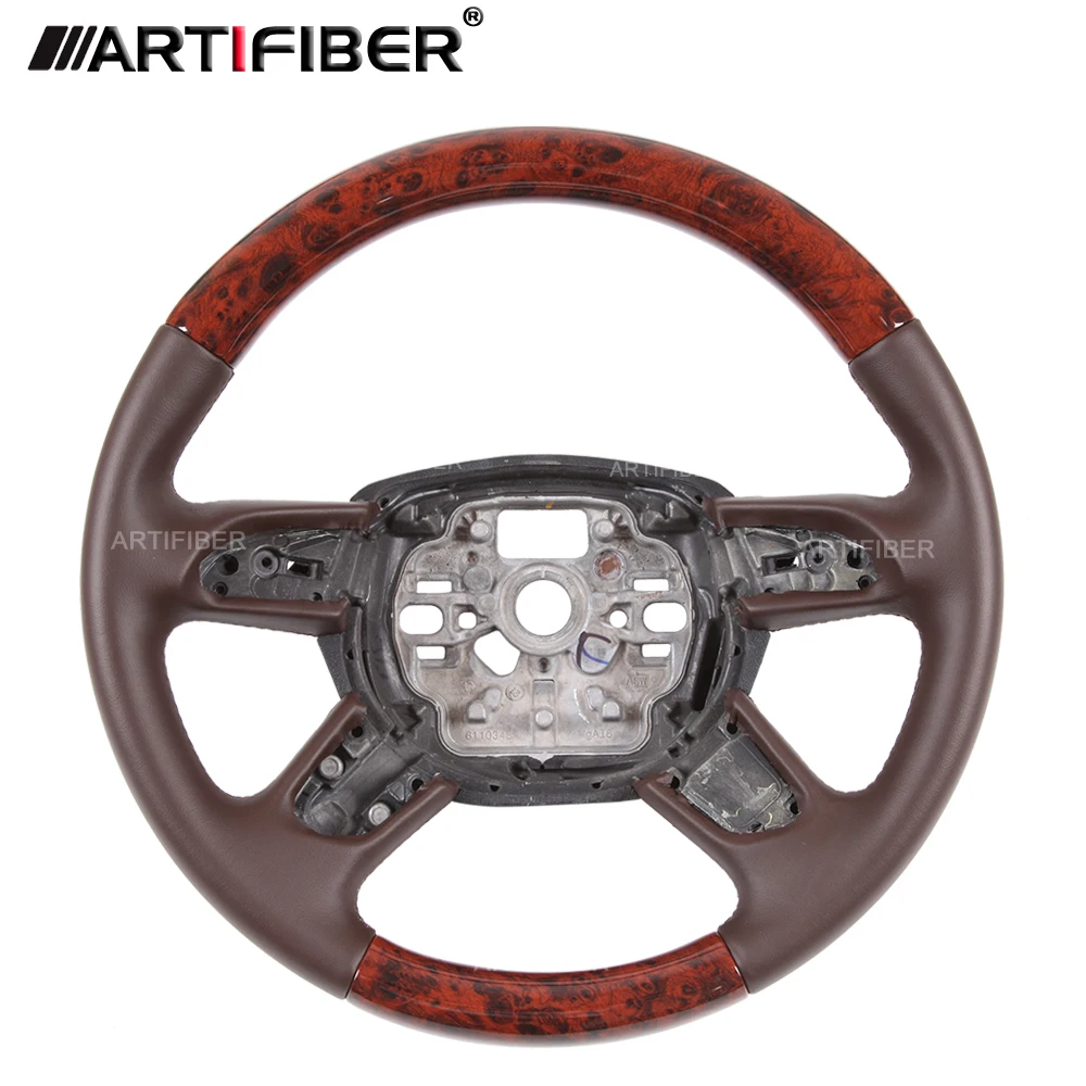 

Genuine Leather Carbon Fiber Steering Wheel for Audi A6