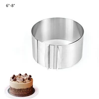 mousse ring molds dessert accessories removable cake mould 3d adjustable round kitchen stainless steel 1pc baking moulds